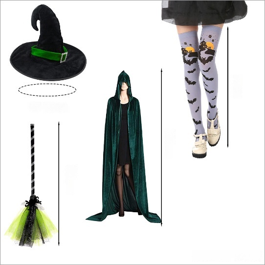 Halloween Witch Costume Set For Party